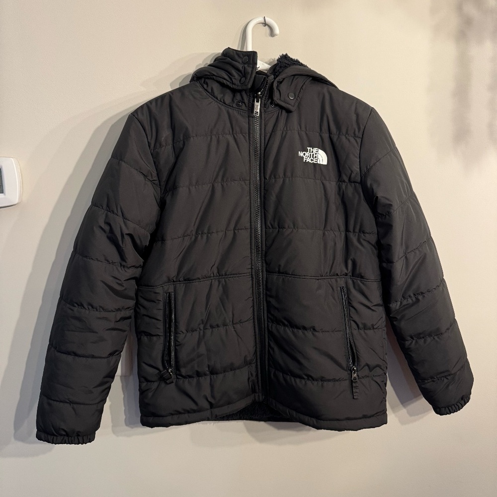 Boys Reversible North Face Full-Zip Jacket - Removable Hood - XL (14/16)